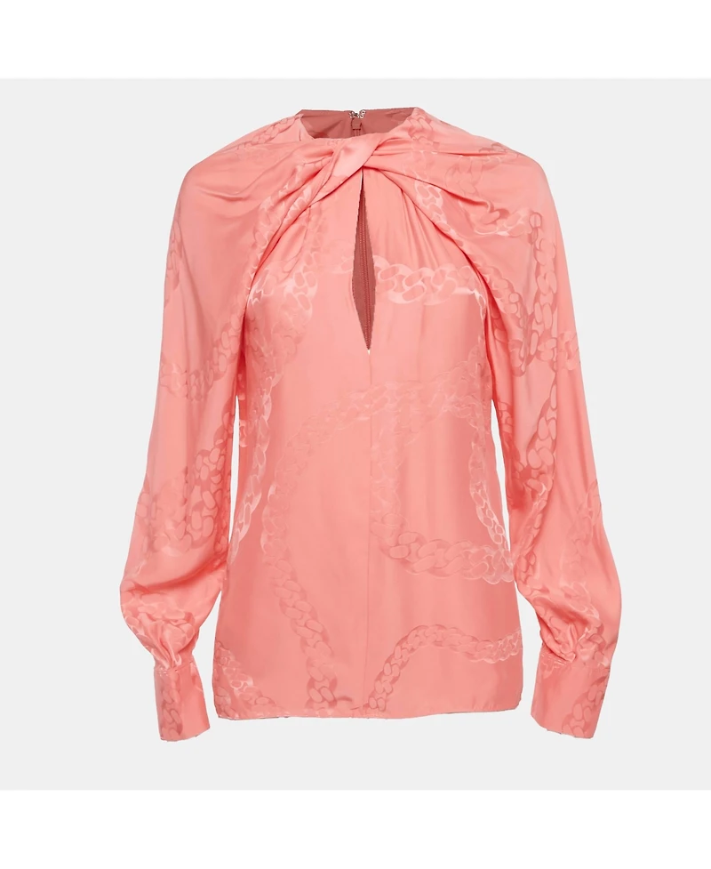 Pre-Owned Stella Mccartney Women's Jacquard Chain Silk Blouse