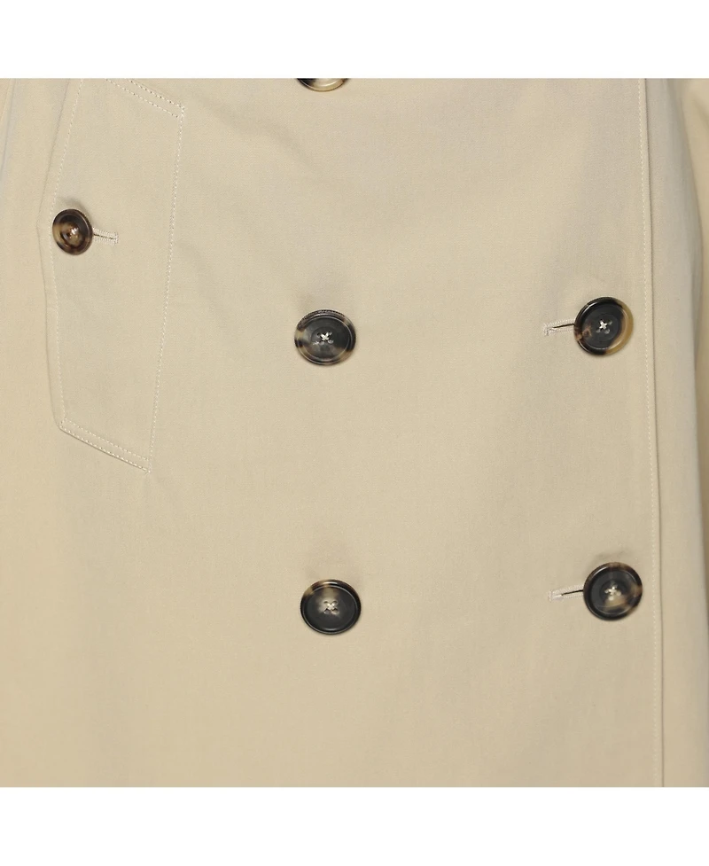 Pre-Owned Alexander Mcqueen Women's Beige Cotton Asymmetric Trench Belted Skirt