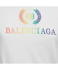 Pre-Owned Balenciaga Women's Logo Embroidered Jersey T-Shirt