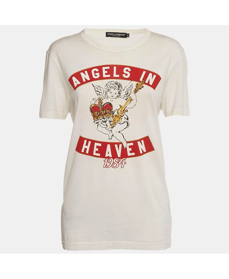 Pre-Owned Dolce & Gabbana Women's Printed Jersey T-Shirt