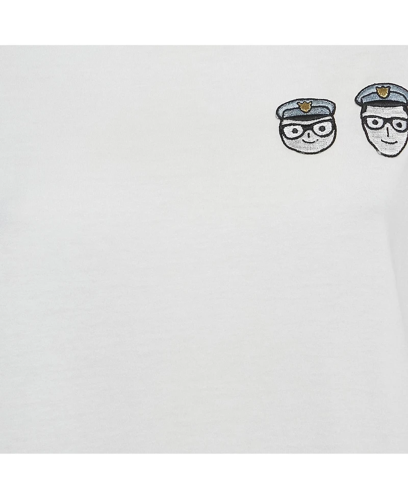 Pre-Owned Dolce & Gabbana Women's White Applique Cotton T-Shirt