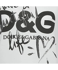 Pre-Owned Dolce & Gabbana Women's I Have A Beautiful Life Print Cotton T-Shirt