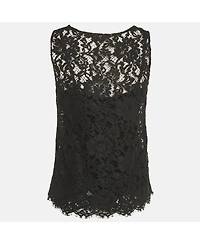 Pre-Owned Dolce & Gabbana Women's Black Lace Sleeveless Top