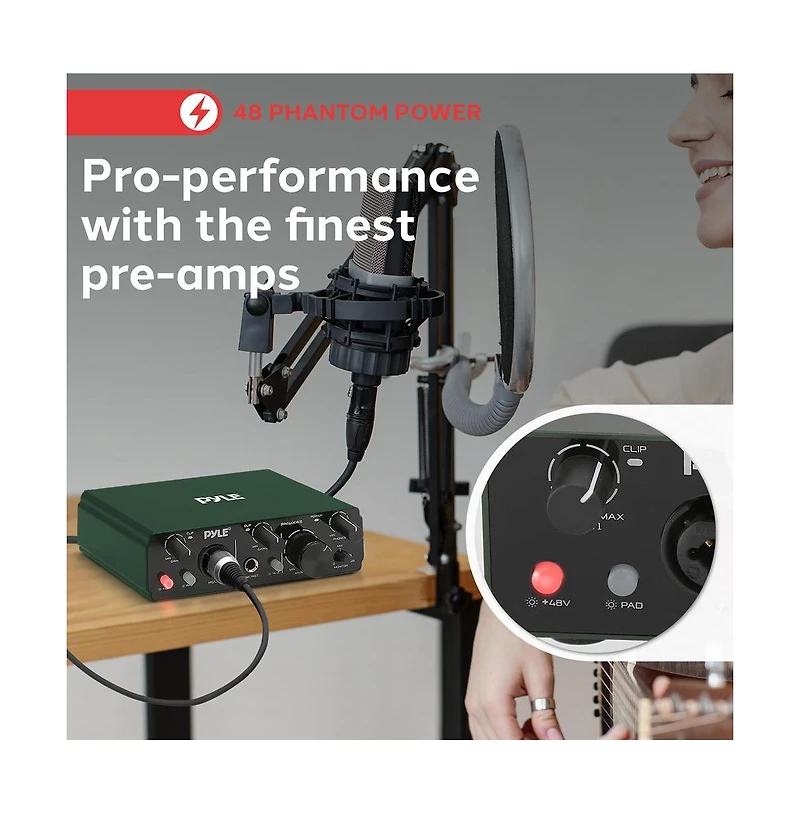 Pyle 2IN 2OUT Usb/Asio Audio Interface for Recording & Podcasting (PMUX42.5)