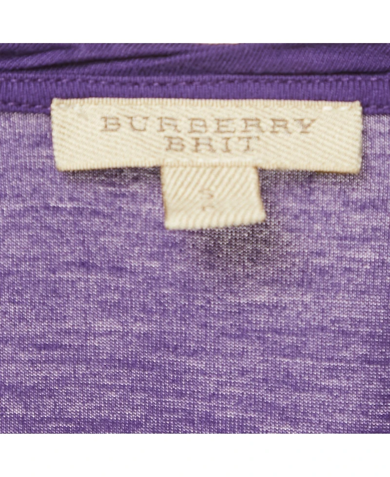 Pre-Owned Burberry Women's Beige Silk Buttoned A-Line Sleeveless Shirt Blouse