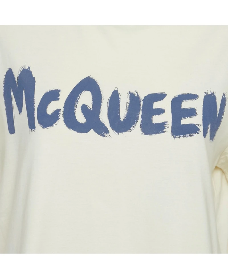 Pre-Owned Alexander Mcqueen Women's Logo Print Jersey T-Shirt