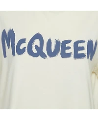 Pre-Owned Alexander Mcqueen Women's Logo Print Jersey T-Shirt