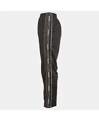 Pre-Owned Balenciaga Women's Black Synthetic Logo Stripe Detail Track Pants