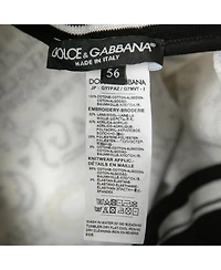 Pre-Owned Dolce & Gabbana Women's White Printed Cotton Knit Joggers