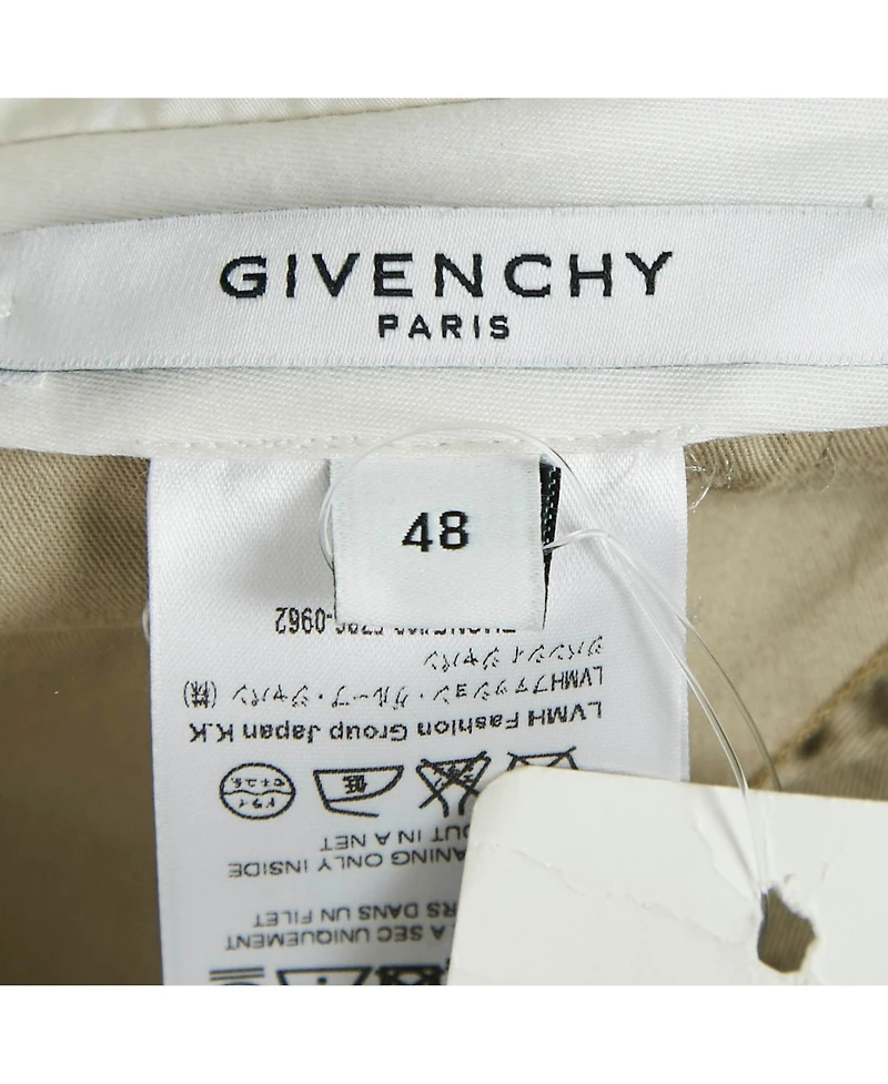 Pre-Owned Givenchy Men's Green Linen Panelled Trousers
