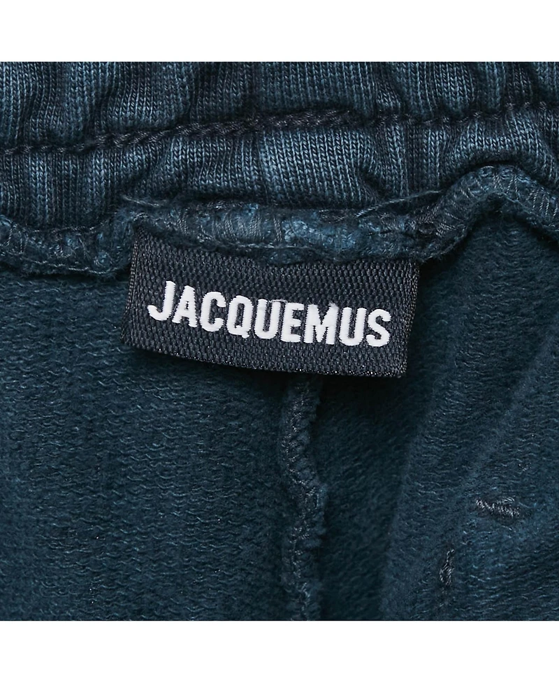 Pre-Owned Jacquemus Men's Navy Blue Logo Embroidered Cotton Knit Trackpants