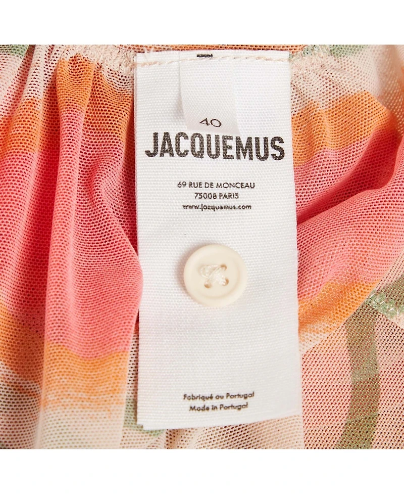 Pre-Owned Jacquemus Women's Multicolor Mesh Le Raphia La Chemise Abaca Crop Top
