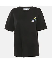 Pre-Owned Off-White Women's Logo Print Cotton Crew Neck T-Shirt