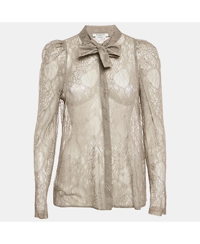 Pre-Owned Givenchy Women's Floral Lace Sheer Shirt