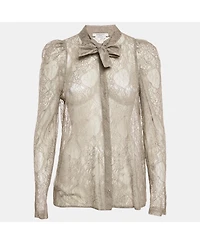 Pre-Owned Givenchy Women's Floral Lace Sheer Shirt
