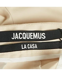 Pre-Owned Jacquemus Men's Beige Cotton Straight Leg Trousers