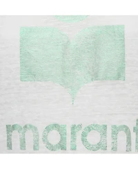 Pre-Owned Isabel Marant Women's Etoile Foil Logo Print Linen Jersey Top