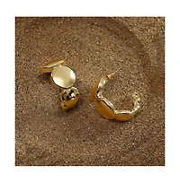 Sohi Women's The Orb Hoop Earrings - California Gold