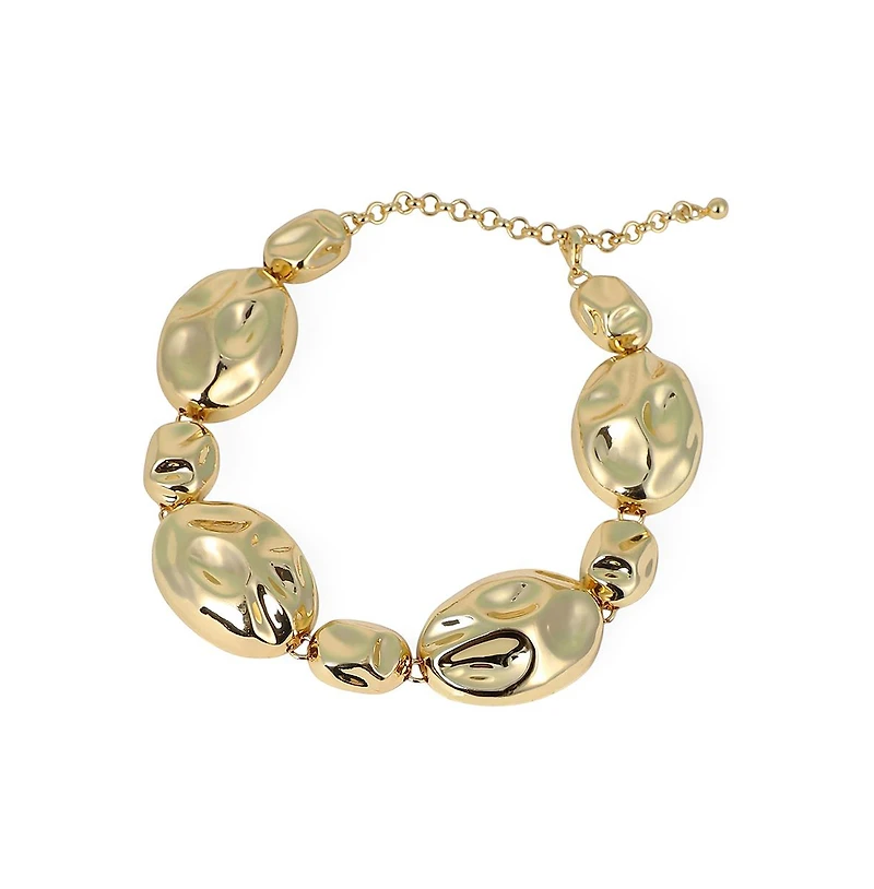 Women's The Chunky Dented-Pierre Collar Necklace - California Gold