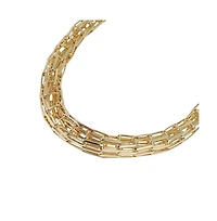 Women's The Braid Pin-Link Chain Necklace - California Gold