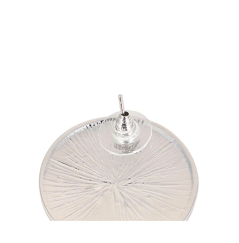 Women's The Enamel-Coin Stud Earrings - Metallic Silver