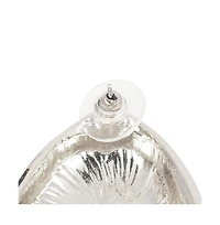 Women's The Enamel-Triad Stud Earrings - Metallic Silver