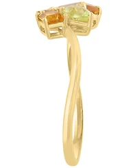 Effy Collection Diamond Accent & Multi Gemstones (7/8 ct. t.w.) Ring in 14k Yellow Gold