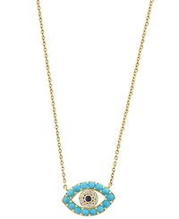 Effy Collection Multi-Gemstones (7/8 ct. t.w.) Pendant Necklace in 14k Yellow Gold