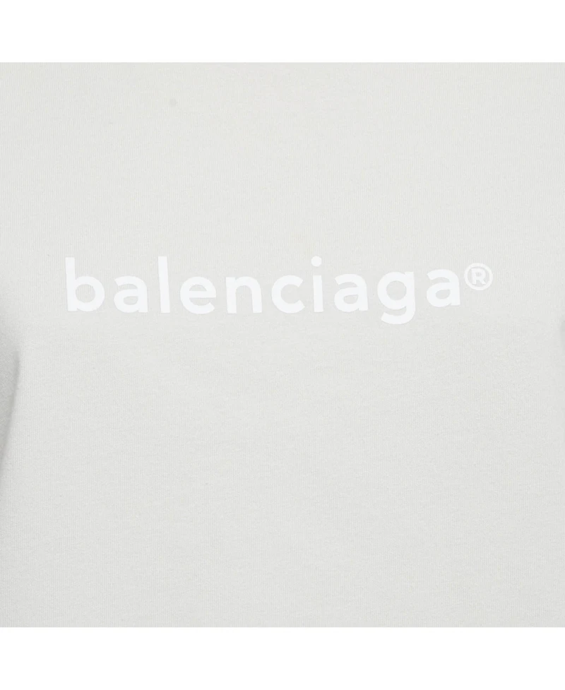 Pre-Owned Balenciaga Women's Logo Print Cotton Crewneck T-Shirt