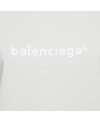 Pre-Owned Balenciaga Women's Logo Print Cotton Crewneck T-Shirt