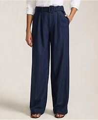Lands' End Women's Brushed Flannel Mid Rise Wide Leg Trousers