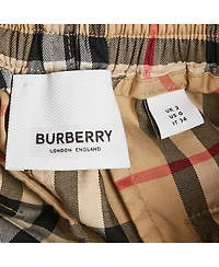 Pre-Owned Burberry Women's Check Print Cotton Contrast Side Trim Louane Trousers