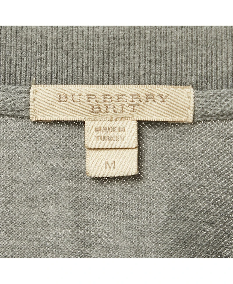 Pre-Owned Burberry Men's Pique Cotton Polo T-Shirt