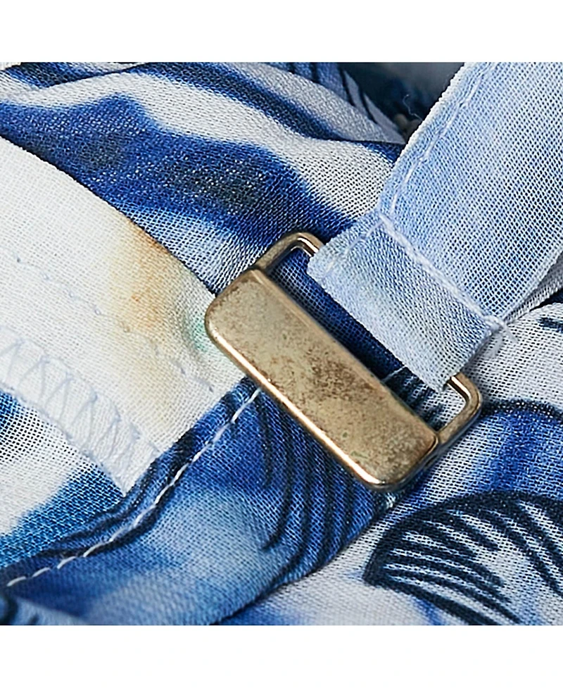 Pre-Owned Versace Women's Collection Printed Chiffon Lace-Up Top