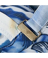 Pre-Owned Versace Women's Collection Printed Chiffon Lace-Up Top