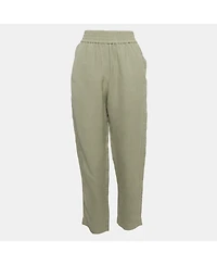 Pre-Owned Brunello Cucinelli Women's Grey Linen Blend Pants
