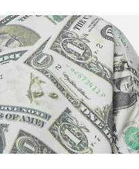 Pre-Owned Balenciaga Women's Green Usd Print Cotton Blend Oversized Shirt