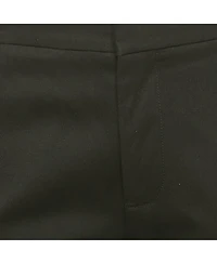 Pre-Owned Versace Women's Black Gabardine Belt Detail Trousers