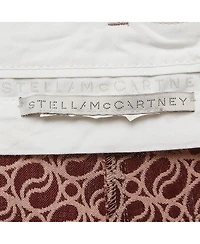 Pre-Owned Stella Mccartney Women's Pink/red Jacquard Wide Leg Pants