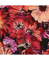 Pre-Owned Stella Mccartney Women's Red Floral Print Silk Tie-Up Trousers