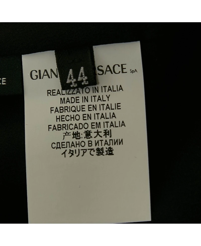 Pre-Owned Versace Women's Black Silk Front Slit Detail Pencil Skirt