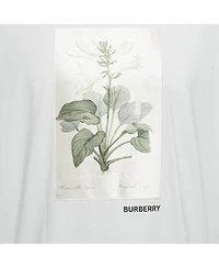 Pre-Owned Burberry Women's Botanical Sketch Print Applique Cotton T-Shirt