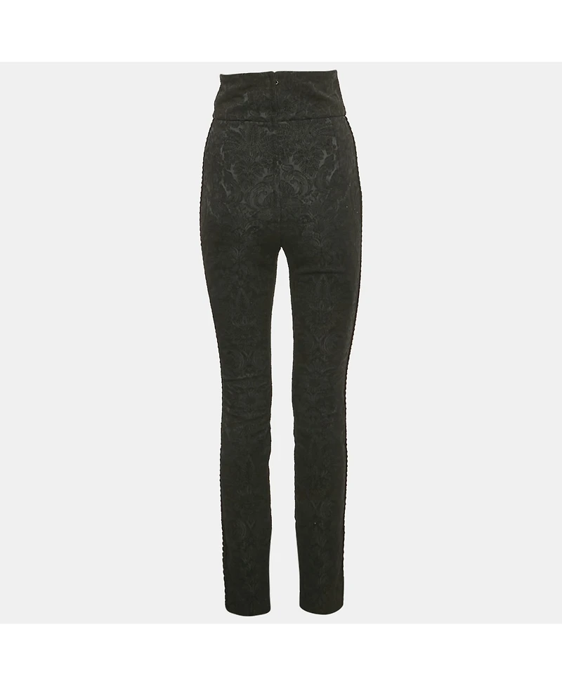 Pre-Owned Dolce & Gabbana Women's Side Trim Jacquard Trousers
