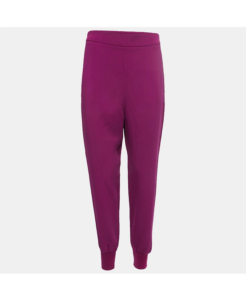 Pre-Owned Stella Mccartney Women's Purple Crepe Jogger Pants