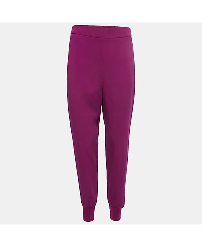Pre-Owned Stella Mccartney Women's Purple Crepe Jogger Pants