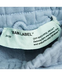 Pre-Owned Off-White Women's Blue Cotton Wide Leg Sweatpants