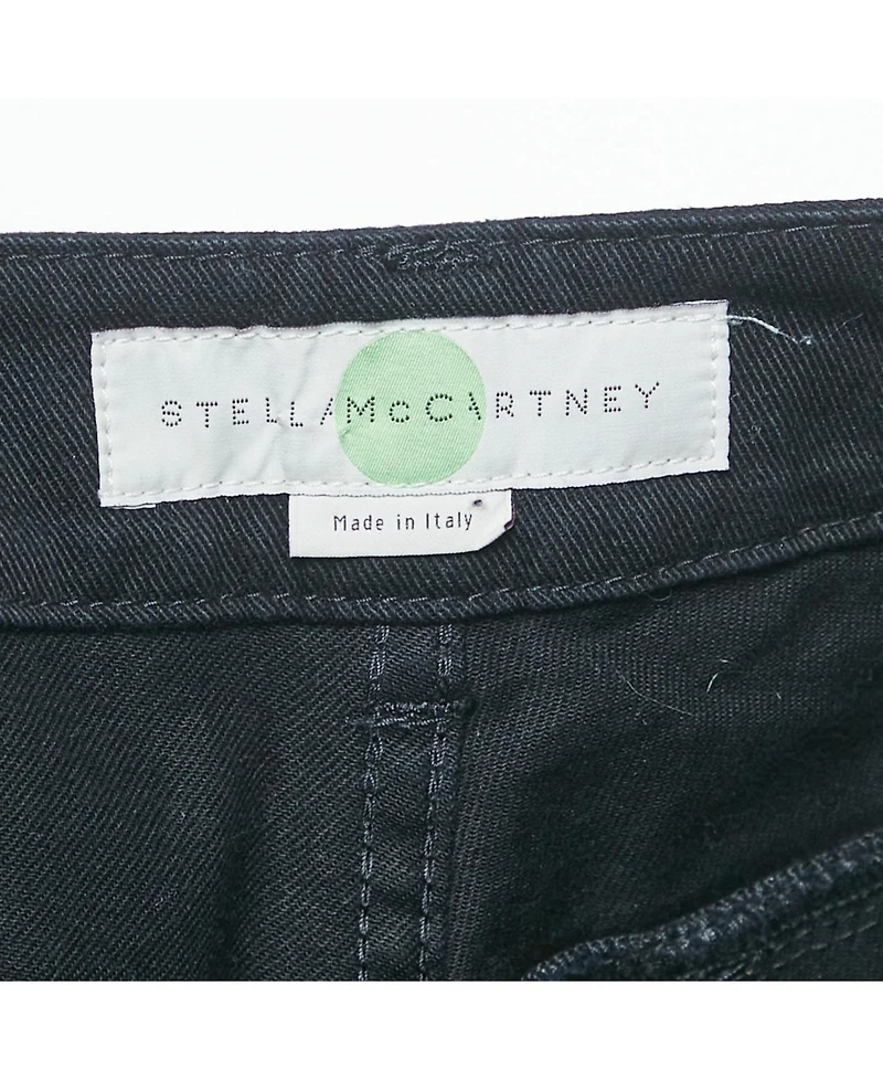 Pre-Owned Stella Mccartney Women's Black/blue Denim And Velvet Jeans