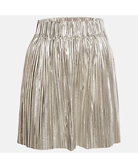 Pre-Owned Isabel Marant Women's Silver Plisse Delpha Mini Skirt