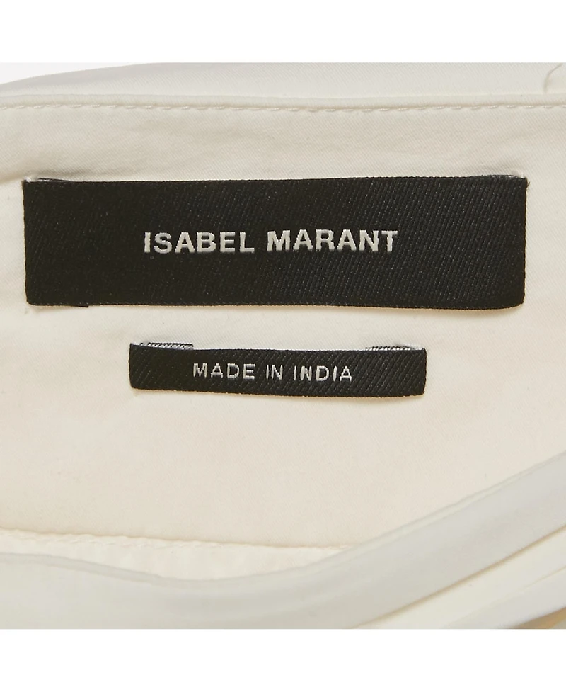 Pre-Owned Isabel Marant Women's White Crepe Ruched & Ruffle Mini Skirt