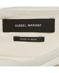 Pre-Owned Isabel Marant Women's White Crepe Ruched & Ruffle Mini Skirt